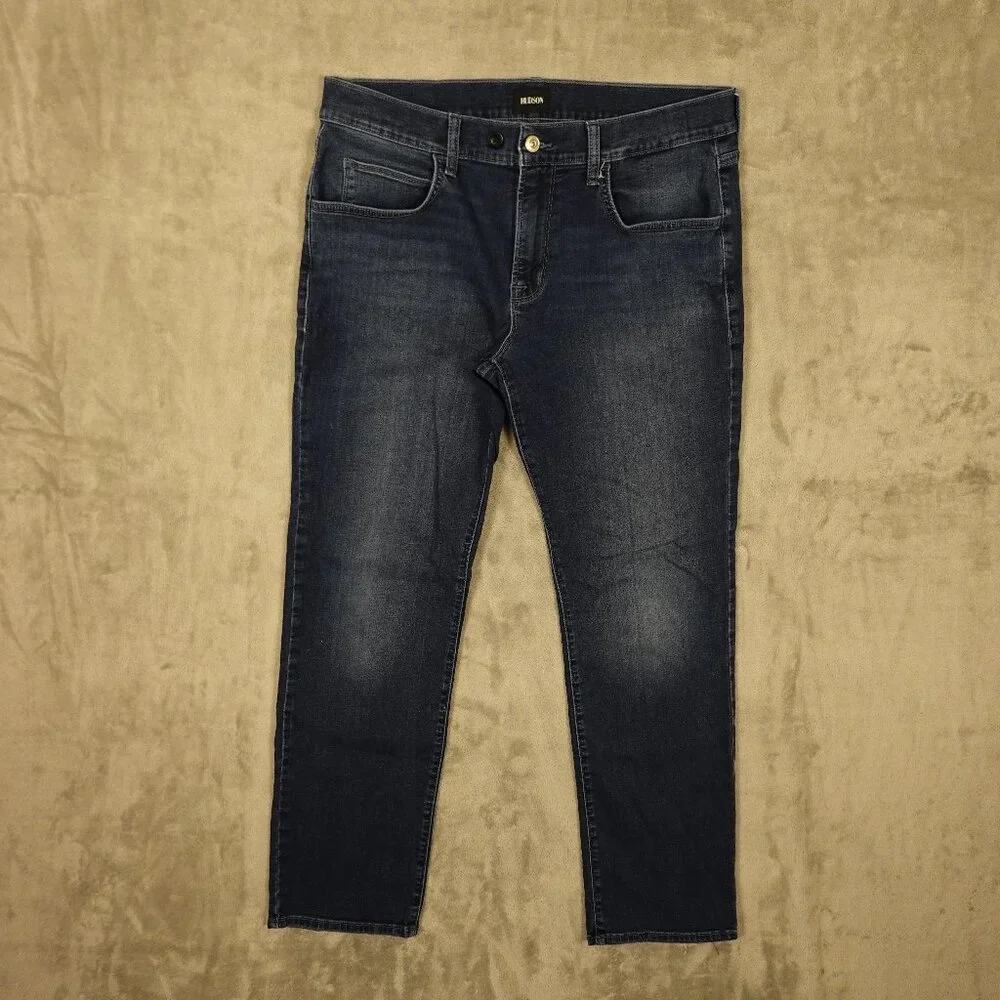 Hudson Byron Slim Straight Jeans Men’s 34 Medium Wash Stretch